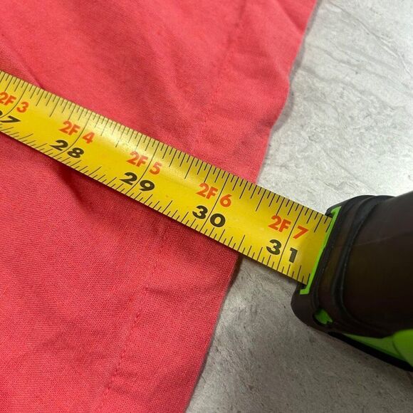 Coral Bay Womens Sleeveless Top Crochet Collar‎ Coral Linen Rayon Size 3X - Picture 11 of 12